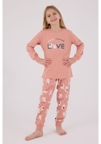 Rolypoly Kız Çocuk Pembe Pijama Takımı 5274-48709 Pembe
