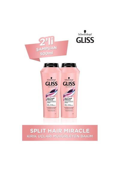 Gliss Split Hair Miracle Şampuan 500 Ml x 2 Adet