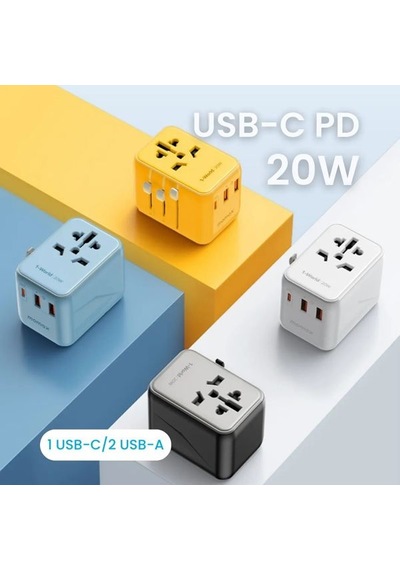 Momax UA11W 1 World 20 W 3 Port + AC Şarj Adaptörü Beyaz