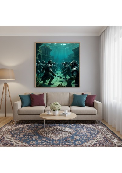 Karanlık Sular Rulo Tuval Üzeri Canvas Baskı Premium Çözünürlük, Çerçevesi