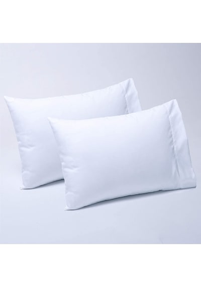 2li Set Beyaz Bebek Yastık Kılıfı 35x45 %100 Pamuklu Kapaklı