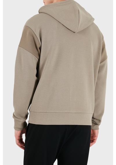Boss Pamuklu Kapüşonlu Yaka Regular Fit Sweat Erkek Sweat 50563287 334 Bej