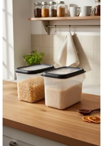 Hide Plus 2&apos Lı Saklama Kabı Siyah 2x 1,9lt
