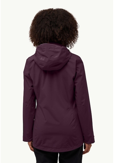 Jack Wolfskin Rotwand 3ın1 Jkt W Kadın Outdoor Mont Midnight Plum