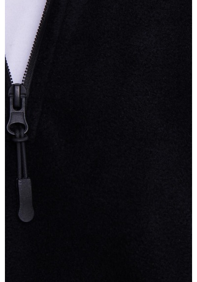 Tudors Kadın Standart Fit Anti-pilling Tüylenme Yapmayan Soğuk Geçirmez Siyah Bato Yaka Polar Sweatshirt-41776 SiYAH