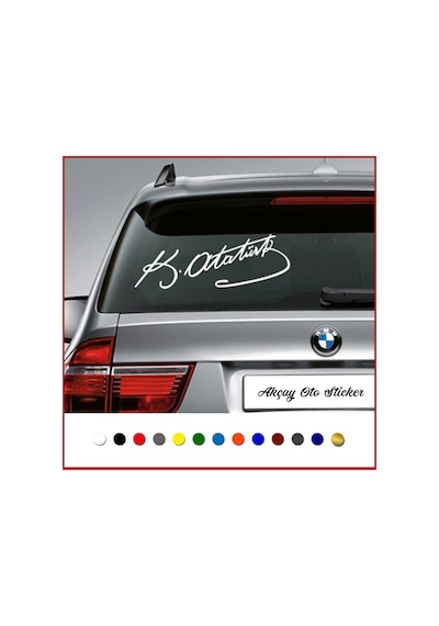 Atatürk Imzası Sticker Atatürk Sticker Atatürk Oto Sticker (365429457)