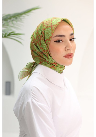 Silk Home Pusula Desen Soft Pamuk Eşarp Fıstık Yeşili