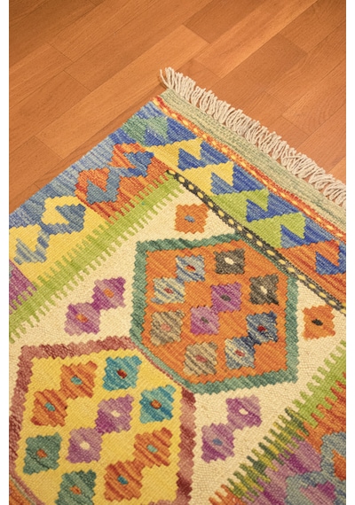 El Dokuma Afgan Yolluk Kilim 100% Yün Kök Boya Elsanat Eserı İle Harıka Desenlı Çok Renkli