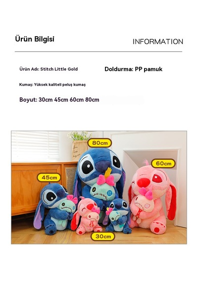 Hug Stitch Peluş Oyuncak Mavi-30cm