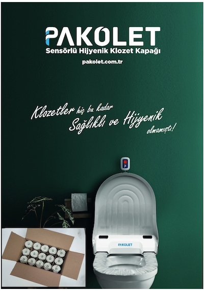 Pakolet Sensörlü Hijyenik Klozet Kapağı Ve 15 Adet Hijyen Rulosu
