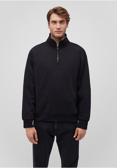 Mavi - Yarı Fermuarlı Siyah Basic Sweatshirt 0s10278-900 Siyah