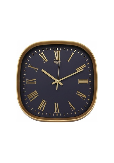 Galaxy Premium Serisi Abs Kasa Duvar Saati Oval 30 Cm Roma Rakamlı Gold-lacivert Gold - Lacivert