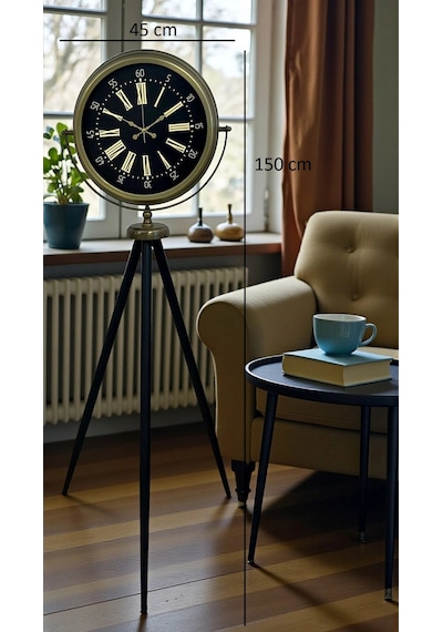 Eskitme İhtişam Tripod Ayaklı Saat Çok Renkli