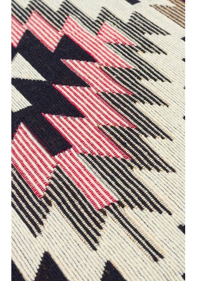 Arya Ar 33 Red %100 Geri Dönüşümlü Pamuktan Çift Taraflı Yıkanabilir Modern Dekoratif Kilim