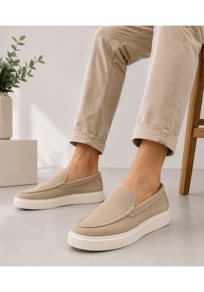 Lufian 111230309 Zayn Sneaker Erkek Deri Ayakkabı Bej