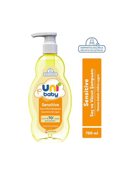 Uni Baby Sensitive Saç Ve Vücut Şampuanı 700 ML 3'lü
