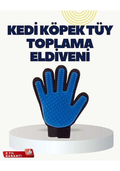 Mey İthalat Yumuşak Silikonlu Kedi Ve Köpek Tüy Toplama Eldiveni - Masaj Etkili Tüy Dökülme Önleyici