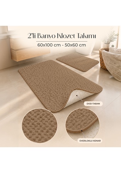 2'li Banyo Klozet Takımı Sütlü Kahve