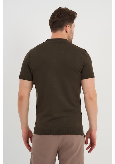 Alexander Gardi Alexandergardı Polo Yaka Düğmeli Triko T-shirt 50024 Haki