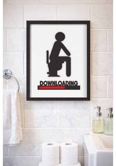 Wc Tabelası Eğlenceli Banyo & Tuvalet Dekoru