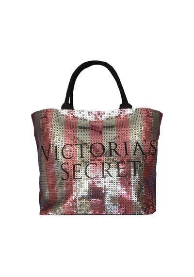 Victoria's Secret Vs İkonik Desen Pembe Gümüş Pullu Payet İşlemeli Carryall Tote Pembe Victoria's Secret Vs İkonik Desen Pembe Gümüş Pullu Payet İşlemeli Carryall Tote Pembe