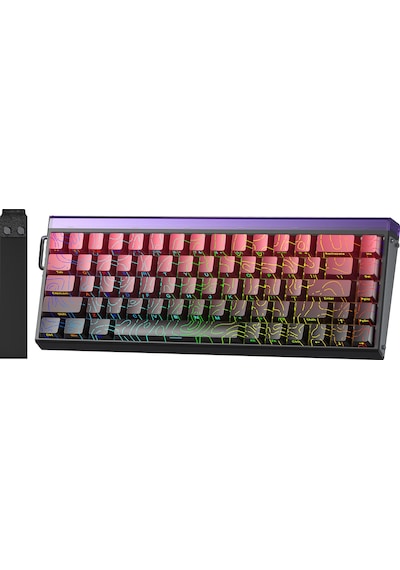 Aula Hero 68 He Manyetik Klavye Rapid Trigger Dragon King Switch 8000hz Rgb Neon Tkl Hot Swap Oyuncu Klavyesi Kırmızı