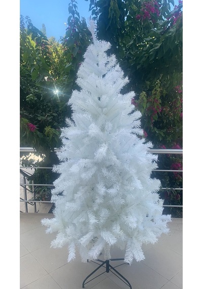 Beyaz Yılbaşı Ağacı 180 Cm 600 Gür Dallı