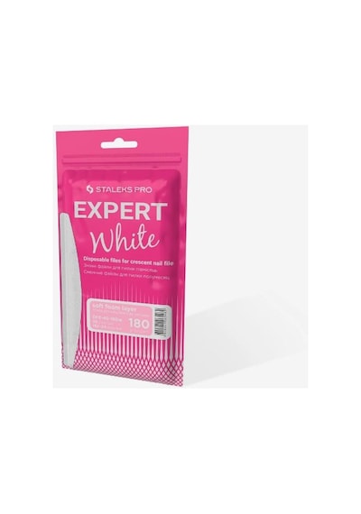 Staleks Expert 40 Yarım Ay Törpü İçin Yedek Yumuşak Tabanlı Beyaz Törpüler, 180 Grit 30 Adet Dfe-40-180w