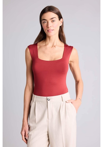 Defacto Kare Yaka Bodysuit E9045ax26smbr477 Bordo-br477
