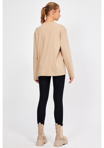 Alexander Gardi Alexandergardı Bisiklet Yaka Basic Oversize Sweatshirt E23-00160 00 001