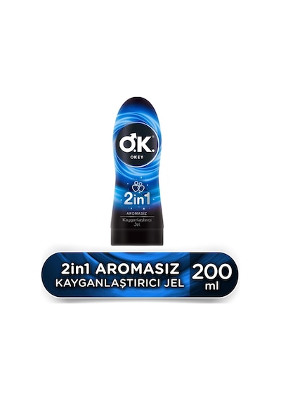 Okey 2 In1 Aromasız Kayganlaştırıcı Jel 200 ML