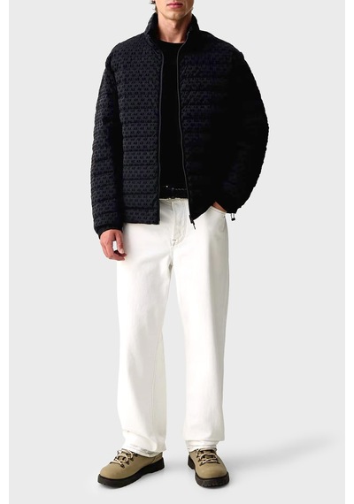 Armani Exchange Kadife Dokulu Kuş Tüyü Dolgulu Şişme Mont Erkek Mont Xm003510 Af19870 Ub101 Lacivert