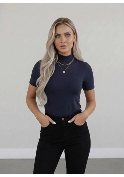 Hashtag Kadın Balıkçı Yaka Yarım Kol Body 4'lü Set Viskon Kumaş Lacivert, Gri, Antrasit, Beyaz
