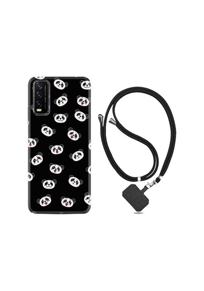 Vivo Y11S Kılıf Boyun Askılı Panda Suratları 1773
