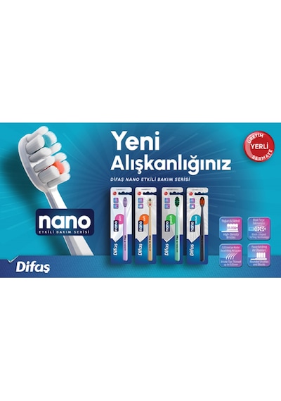 Difaş Nano Polish Diş Fırçası Orta Sert