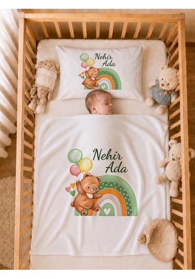 Pia Baby Kız Bebek Hastane Çıkışı 5 Parça Tulum Seti %100 Pamuk İsme Özel Organik Baskılı 2083tyb3x Ekru