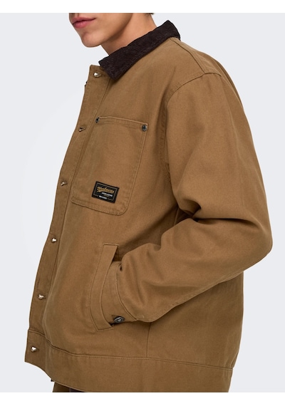 Only & Sons Onstımber Cotton Jacket Otw Erkek Kahverengi Mont - 22035717 Kahverengi