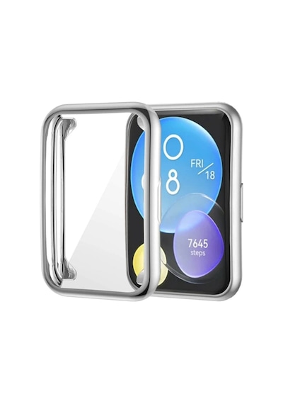 Watch Fit 2 360 Derece Full Koruma Silikon Gümüş