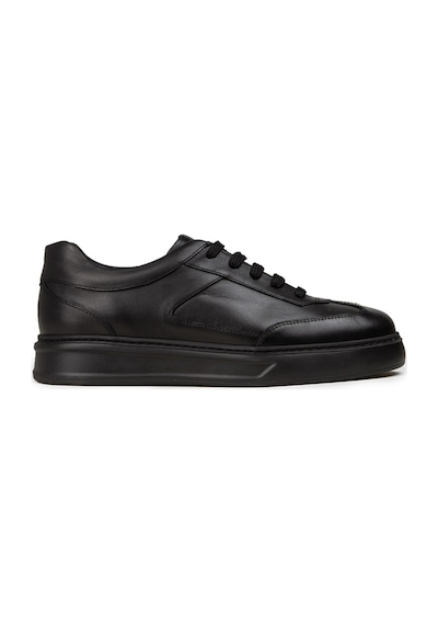 Deery Erkek Hakiki Deri Siyah Sneaker Ayakkabı - 02015msyhe01 Siyah
