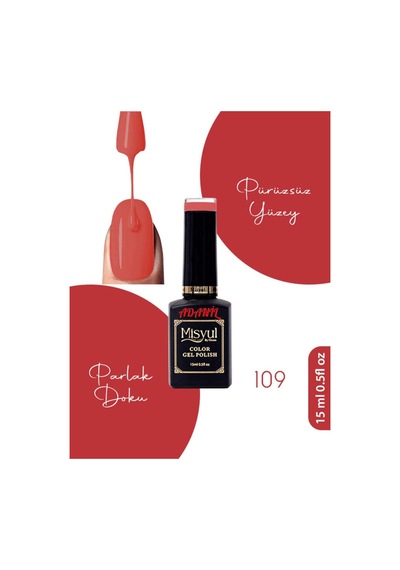 Adanil 15 ML Misyul Profesyonel Kalıcı Oje No:109