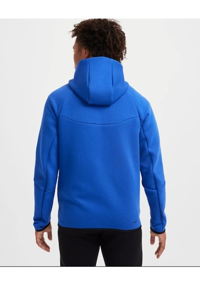 Tech Fleece Windrunner Hoodie Erkek Sweatshirt Mavi