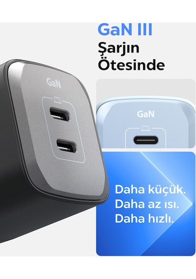 Spigen Arcstation Pro Gan 452 45w 2 Port Usb-c Güç Adaptörü Sierra Blue Ach05156