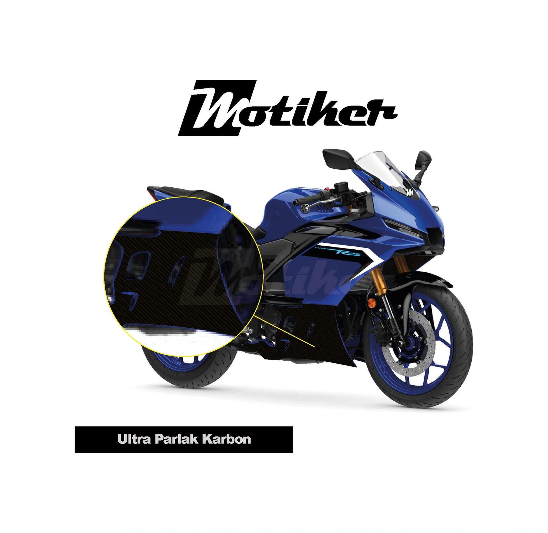 Yamaha Yzf-r25 Sticker Alt Sakal Karbon 2019-2025 Uyumlu Sticker