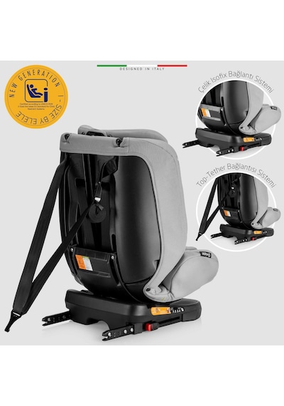 Elele Modenafix 2 360 Dönen I-size Oto Koltuğu İsofix 40-150 Cm 0-36 Kg Bej