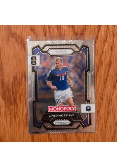 Prizm Monopoly Zinedine Zidane No. 9 Lisanlı Oyun Kartları - Silver