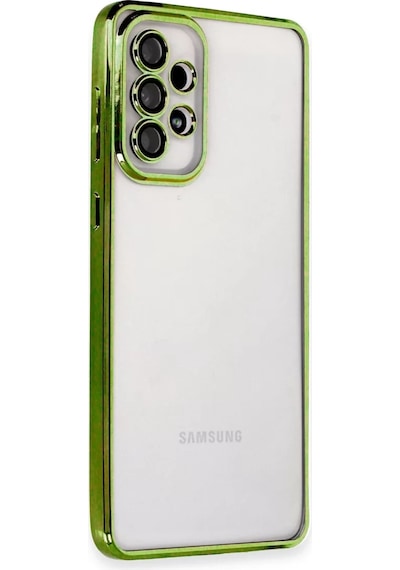 Newface Samsung Galaxy A73 5g Kılıf Razer Lensli Silikon - Yeşil