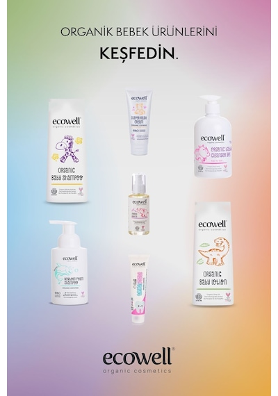 Ecowell Bebek Saç & Vücut Şampuanı + Nemlendirici Yüz & Vücut Losyonu 2 x 300 ML