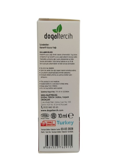 Doğaltercih Karanfil Uçucu Yağı 10 Ml - Saf Karanfil Yağı