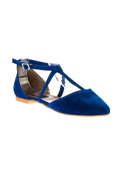 Fox Shoes Saks Mavi Kadın Babet D726537302 Saks
