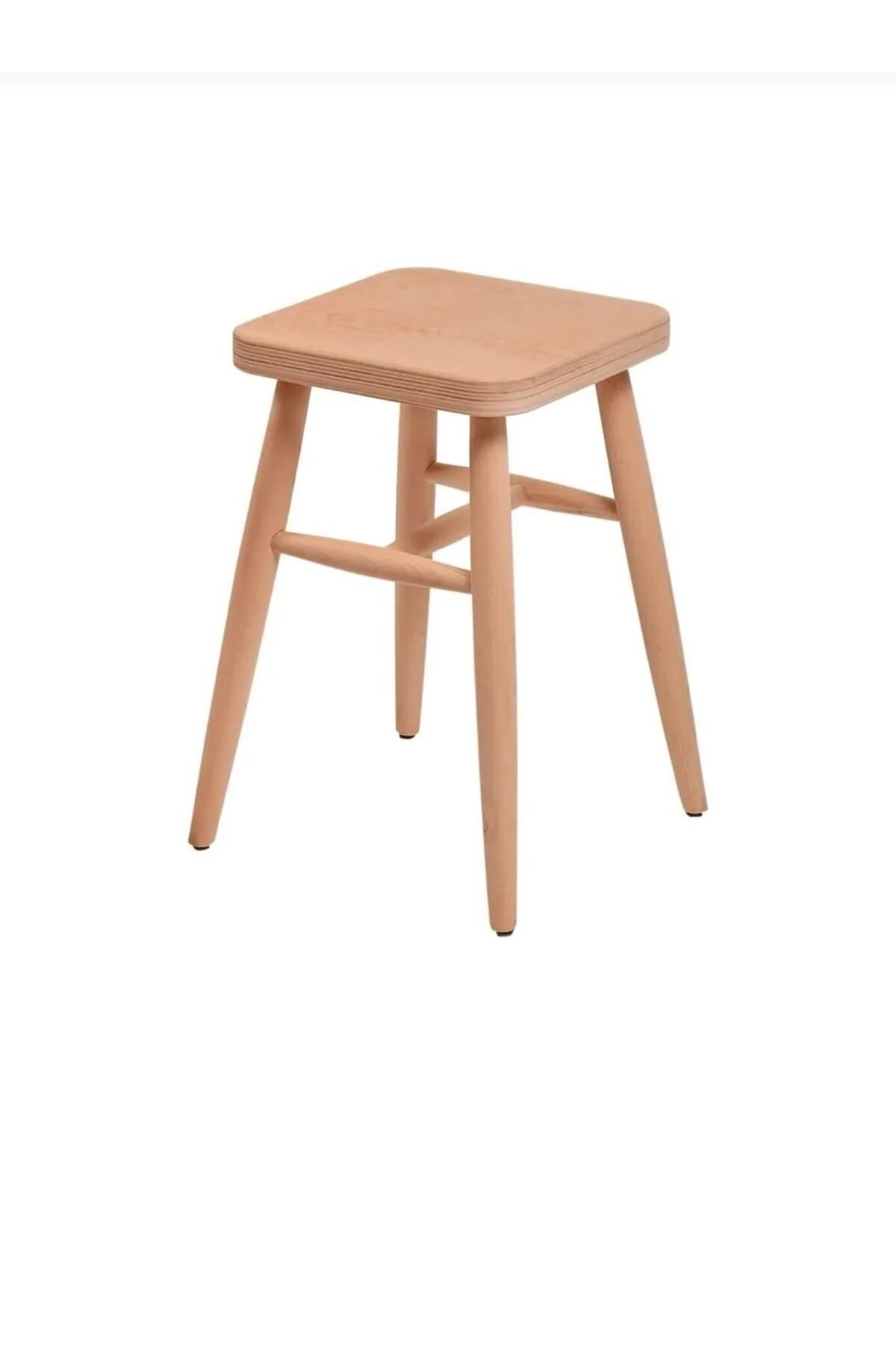 Clk Home Ahşap Tabure Kare Ahşap